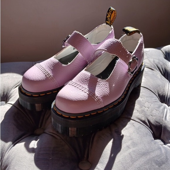 Dr. Martens Lilac Addina Mary Jane flower platform size 8 like new - Picture 4 of 6